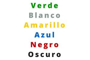 nombres y colores del té